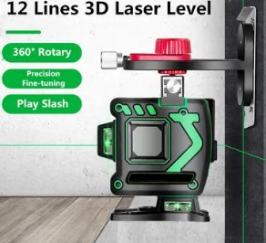 Laser Level 12 Lines 3D Level Self-Leveling 360 Horizontal And Vertical Cross Super Powerful Green Laser Beam Level R
Laser Level 12 Lines 3D Level Self-Leveling 360 Horizontal And Vertical Cross Super Powerful Green Laser Beam Level R