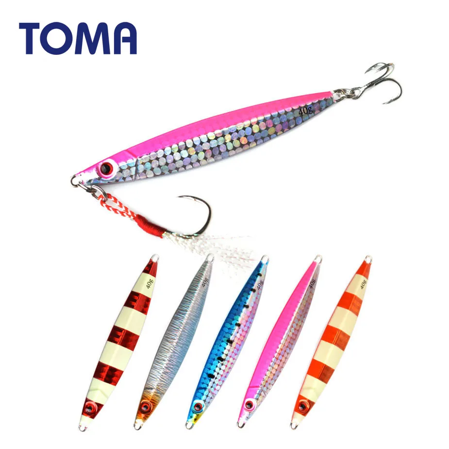 TOMA Clamp Fishing Jig Metal Lure 20g 40g Saltwater Casting Shore Jigging Spoon Slow Luminous Lead Fish Tackle
TOMA Clamp Fishing Jig Metal Lure 20g 40g Saltwater Casting Shore Jigging Spoon Slow Luminous Lead Fish Tackle