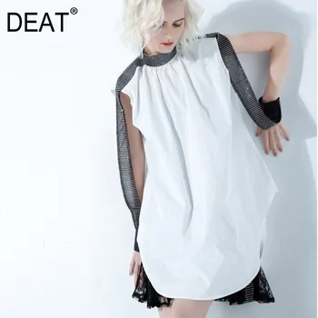 DEAT Contrast Color High Collar Rhinestone Chain Sleeve Irregular Plus Woman Shirt Sweet Simple Fashion 2020 spring New TV831
DEAT Contrast Color High Collar Rhinestone Chain Sleeve Irregular Plus Woman Shirt Sweet Simple Fashion 2020 spring New TV831