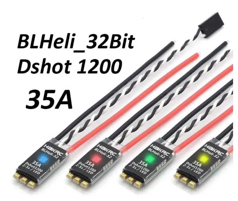 

HAKRC 35A F35A BLHeli_32 Dshot1200 2-5S Brushless speed ESC Built-in LED for F3 F4 F405 F7 FC RC FPV Racing Freestyle Drone DIY