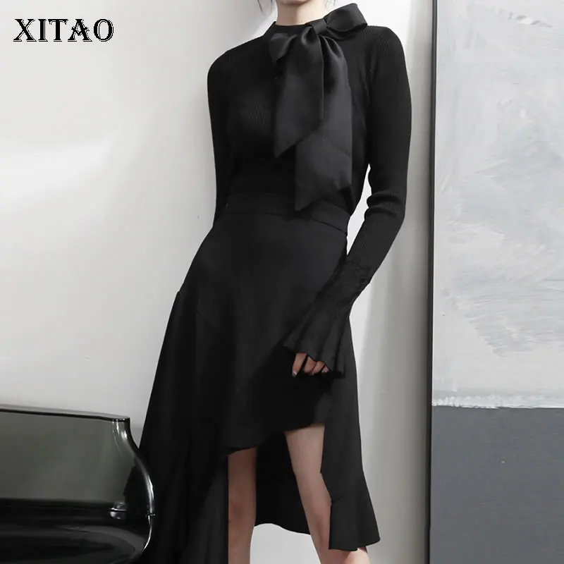 XITAO Irregular Black Sweater Fashion Bow Knitted 2020 Spring Pullover Goddess Fan Minority Full Sleeve Minority Sweater DMY3423
XITAO Irregular Black Sweater Fashion Bow Knitted 2020 Spring Pullover Goddess Fan Minority Full Sleeve Minority Sweater DMY3423