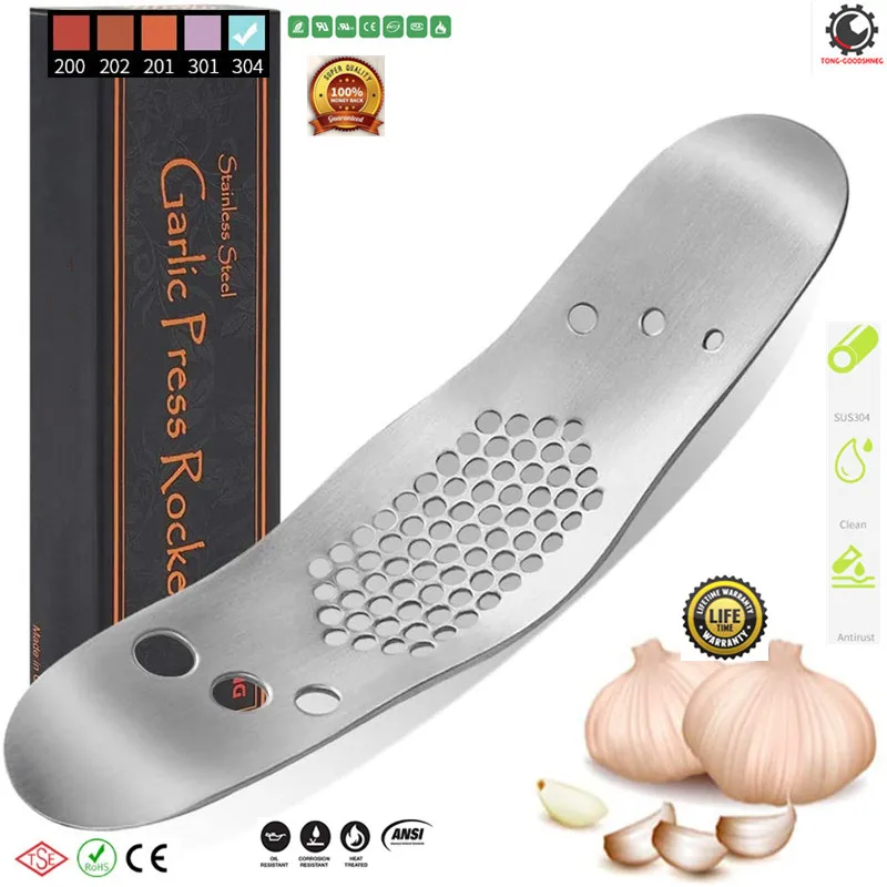 Garlic Press Rocker,304Stainless Steel Garlic Crusher Garlic Mincer Presses and Ginger Press Squeezer Kitchen Gadget,Garlic Tool
Garlic Press Rocker,304Stainless Steel Garlic Crusher Garlic Mincer Presses and Ginger Press Squeezer Kitchen Gadget,Garlic Tool