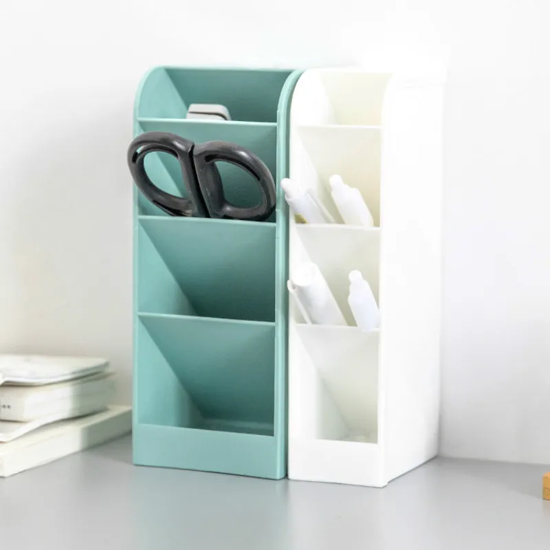 Multi-function 4 Grid Desktop Pen Holder Office School Storage Case Plastic Box Desk Pencil Organizer pf92606543 | Дом и сад