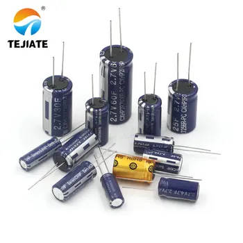 2PCS super capacitor farad capacitor 2.7V 2F 3.3F 4F 4.7F 5F 6F 7F 8F 10F 15F 20F 25F 30F 60F