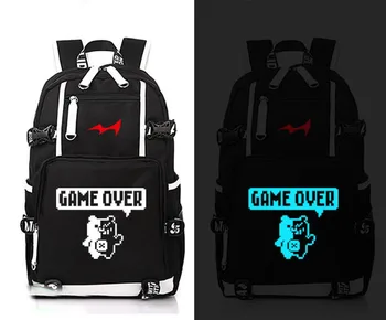 Anime Danganronpa game over Cosplay Backpack Anime monokuma Canvas Bag Luminous Schoolbag Travel Bags
Anime Danganronpa game over Cosplay Backpack Anime monokuma Canvas Bag Luminous Schoolbag Travel Bags