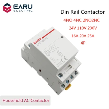 4P 16-25A AC 110V 220V 50/60Hz Din Rail Household AC Modular Contactor Switch Controller 4NO 4NC 2NO 2NC DIY Smart Home Hotel
4P 16-25A AC 110V 220V 50/60Hz Din Rail Household AC Modular Contactor Switch Controller 4NO 4NC 2NO 2NC DIY Smart Home Hotel