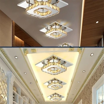 Crystal Ceiling Light Square Crystal Lamp LED Ceiling Light Sturdy Durable 90-260V Bedroom Intelligent Drive Kitchen Office
Crystal Ceiling Light Square Crystal Lamp LED Ceiling Light Sturdy Durable 90-260V Bedroom Intelligent Drive Kitchen Office