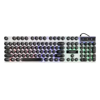 Forev FV-G3s Backlit Game Keyboard Punk Key Cap Floating Key Waterproof Office Business USB Cable 104 Key Game Keyboard
Forev FV-G3s Backlit Game Keyboard Punk Key Cap Floating Key Waterproof Office Business USB Cable 104 Key Game Keyboard