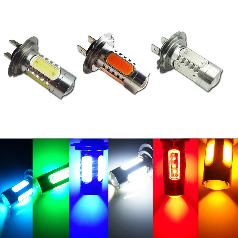 2x White / Amber / Blue / Ice Blue / Green / Red 7.5W COB LED H7 Projector Bulbs For Car Fog Running Lights Replacement
2x White / Amber / Blue / Ice Blue / Green / Red 7.5W COB LED H7 Projector Bulbs For Car Fog Running Lights Replacement
