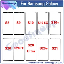 Écran LCD tactile avant avec lentille externe, en verre, pour Samsung Galaxy S8 + S9 S9 + S10 S10 + S20 S20FE S20Ultra S20 + S21 4G 5G=