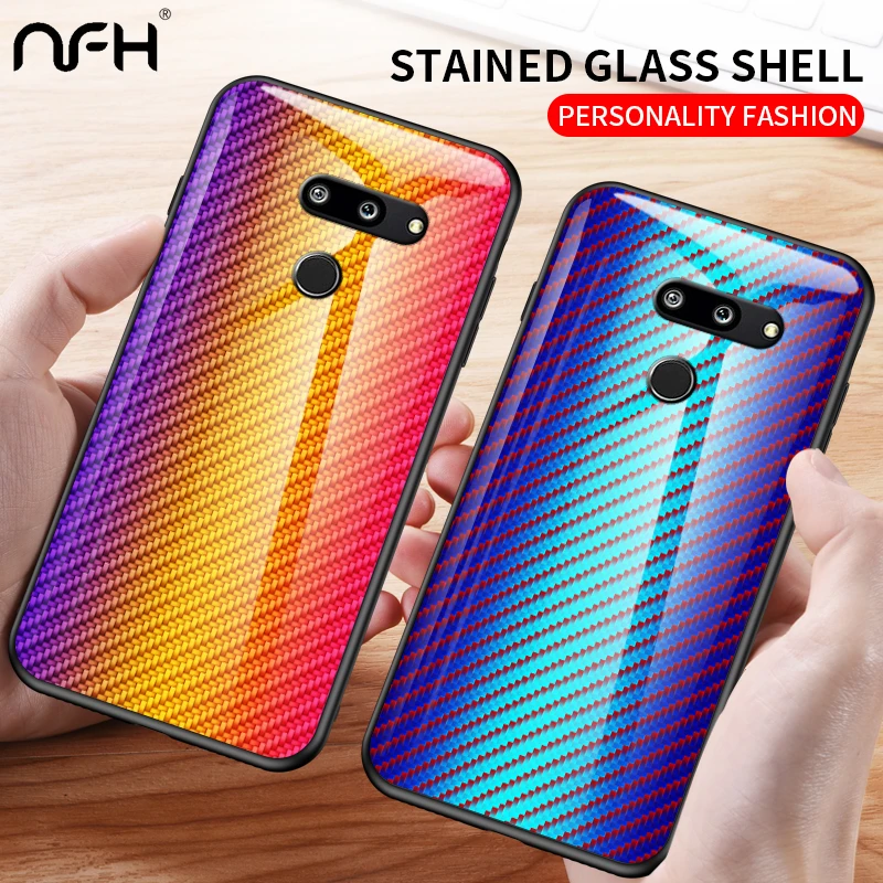 Carbon fiber Gradient Tempered Glass Case For LG G5 G6 G7 G8 ThinQ Scratchproof Protection Phone Case On LG G8 thinq Back Cover
Carbon fiber Gradient Tempered Glass Case For LG G5 G6 G7 G8 ThinQ Scratchproof Protection Phone Case On LG G8 thinq Back Cover