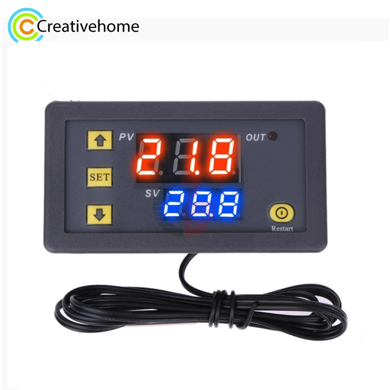 High-precision Microcomputer Intelligent Digital Display Switch Thermostat Style:24V Power Supply(Red and Blue Display) | Электроника