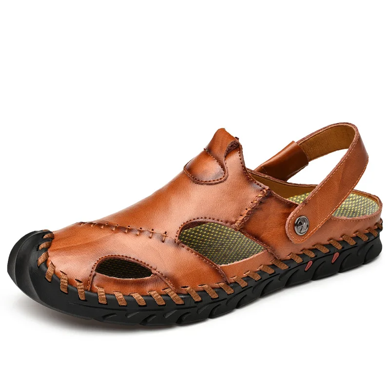 Sandalia Masculina Summer Sandals Men Large Size Handmade Sewing Casual Sandalias Men Leather Sandals Cowhide 
Sandalia Masculina Summer Sandals Men Large Size Handmade Sewing Casual Sandalias Men Leather Sandals Cowhide