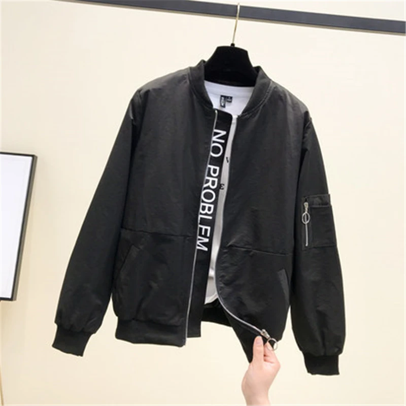 Women Coat Spring New Short Coat Female Loose Jacket Solid cColor Casual Baseball Uniform Long Sleeve Top Outerwear T307
Women Coat Spring New Short Coat Female Loose Jacket Solid cColor Casual Baseball Uniform Long Sleeve Top Outerwear T307