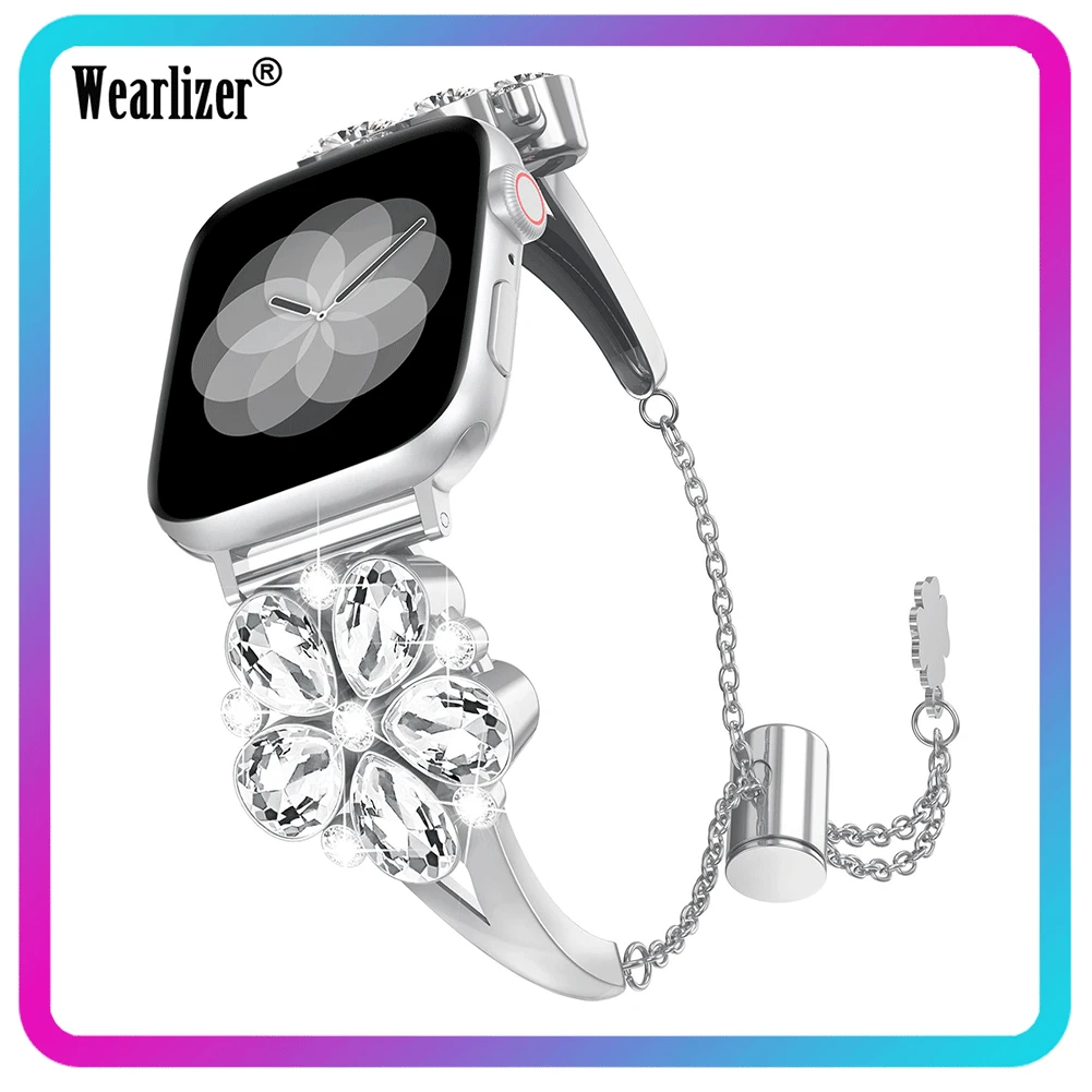 Wearlizer Chain Clasp Band for Apple Watch 38mm/40mm Copper Watch Strap Women Bling Jewelry Band for iwatch Series 7/6/5/4/3/2/1
Wearlizer Chain Clasp Band for Apple Watch 38mm/40mm Copper Watch Strap Women Bling Jewelry Band for iwatch Series 7/6/5/4/3/2/1