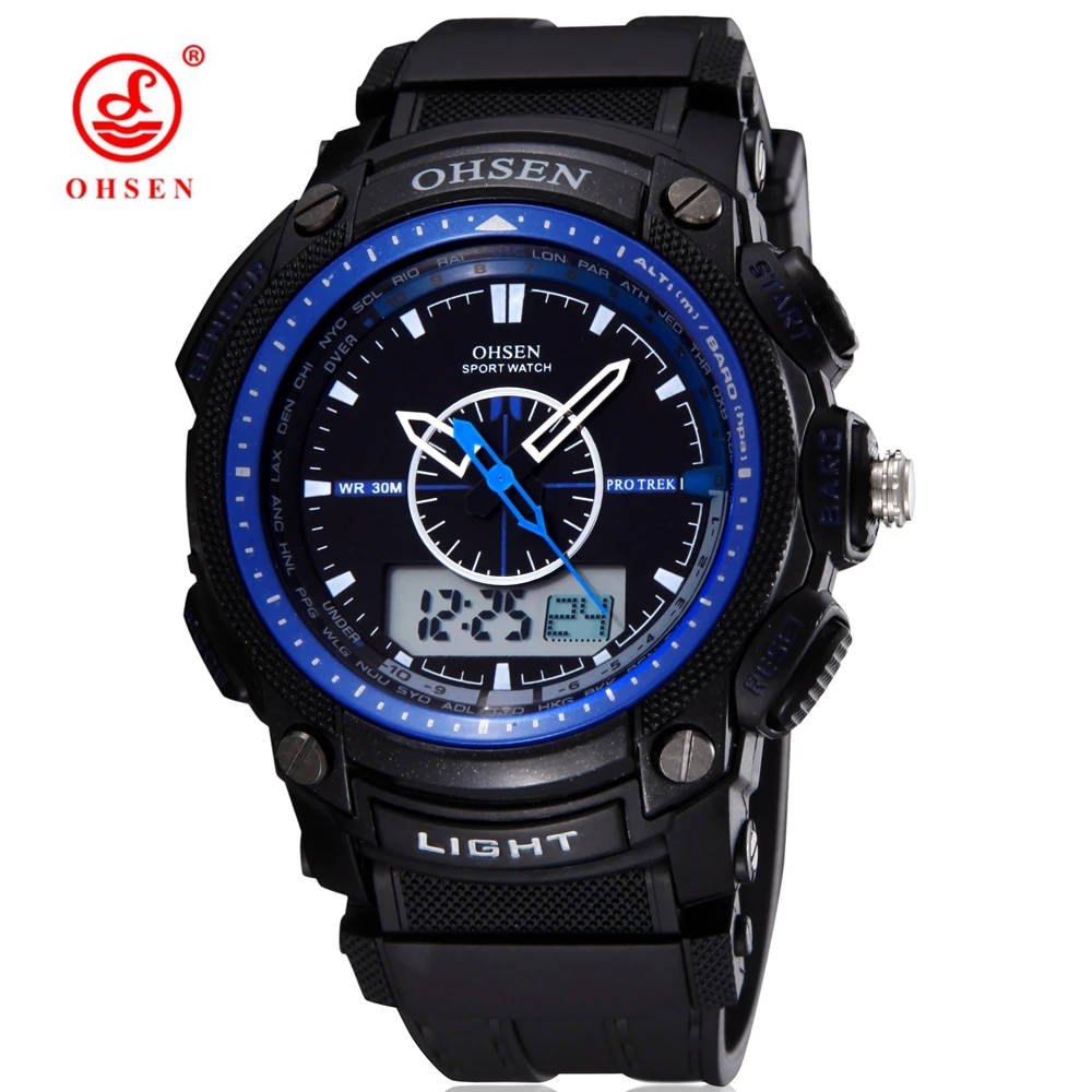 OHSEN Mens Sports Watch Men Alarm Date LED Back Light Rubber Band Wristwatch Fashion Military Waterproof Watch Relogio Masculino
OHSEN Mens Sports Watch Men Alarm Date LED Back Light Rubber Band Wristwatch Fashion Military Waterproof Watch Relogio Masculino