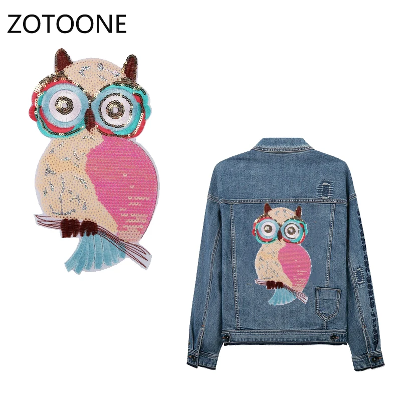 ZOTOONE Cartoon Cute Owl Patches Sew on Large Sequin Patches for Clothing Applique Stripe on Clothes Embroidery Patch Appliques
ZOTOONE Cartoon Cute Owl Patches Sew on Large Sequin Patches for Clothing Applique Stripe on Clothes Embroidery Patch Appliques