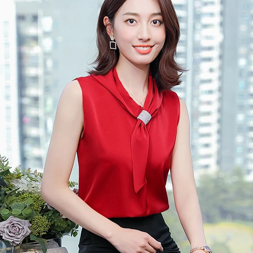 office lady satin tanks summer women sleeveless satin tops women elegant bow shirts femme red satin tank tops
office lady satin tanks summer women sleeveless satin tops women elegant bow shirts femme red satin tank tops