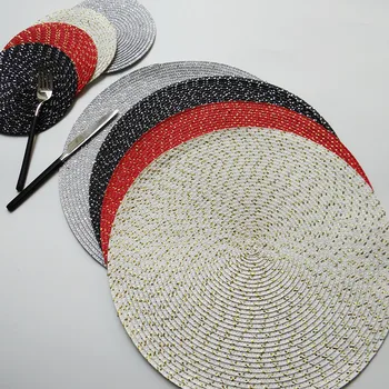 Hot Pad Table Placemats Placemat for Dining Table with Round Woven Western Mat European Pp Placemat 
Hot Pad Table Placemats Placemat for Dining Table with Round Woven Western Mat European Pp Placemat