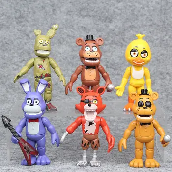6 pieces/set Five Nights At Freddy's Action Figures FNAF Foxy Chica Bonnie Freddy Fazbear Sister Location Model Dolls child Toys
6 pieces/set Five Nights At Freddy's Action Figures FNAF Foxy Chica Bonnie Freddy Fazbear Sister Location Model Dolls child Toys