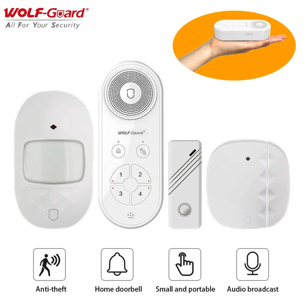 Wolf-Guard Wireless Smart Voice Play Spot Alarm Portable House Security Anti-Theft System Magnetic 32 Music for Home /Hotel
Wolf-Guard Wireless Smart Voice Play Spot Alarm Portable House Security Anti-Theft System Magnetic 32 Music for Home /Hotel