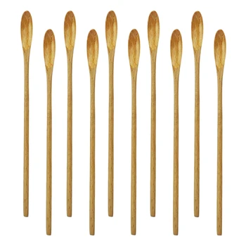 Bar Spoon, Cocktail Spoon, Swizzle Sticks for Drinks, 7.96 Inch 10 Pieces Natural Wood Long Handle Drink Spoons Cocktail Stirrer
Bar Spoon, Cocktail Spoon, Swizzle Sticks for Drinks, 7.96 Inch 10 Pieces Natural Wood Long Handle Drink Spoons Cocktail Stirrer
