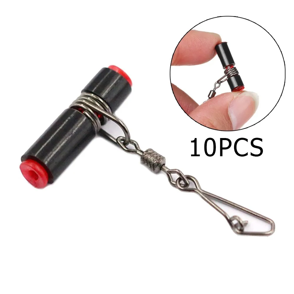 10pcs Saltwater Fishing Balance Swivel With Quick Pin String Hook Bracket Sinker Slide Fish Line Pesca Iscas Tackle | Спорт и