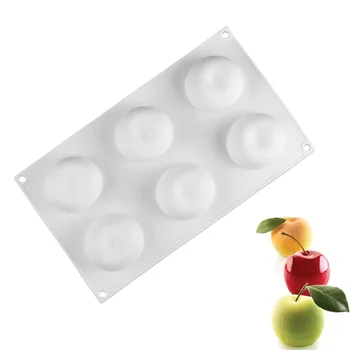 

Fruit Apple Shape Mousse Cake Mold Silicon Mould For DIY Chocolate Jelly Pudding France Desser Silicon Mold