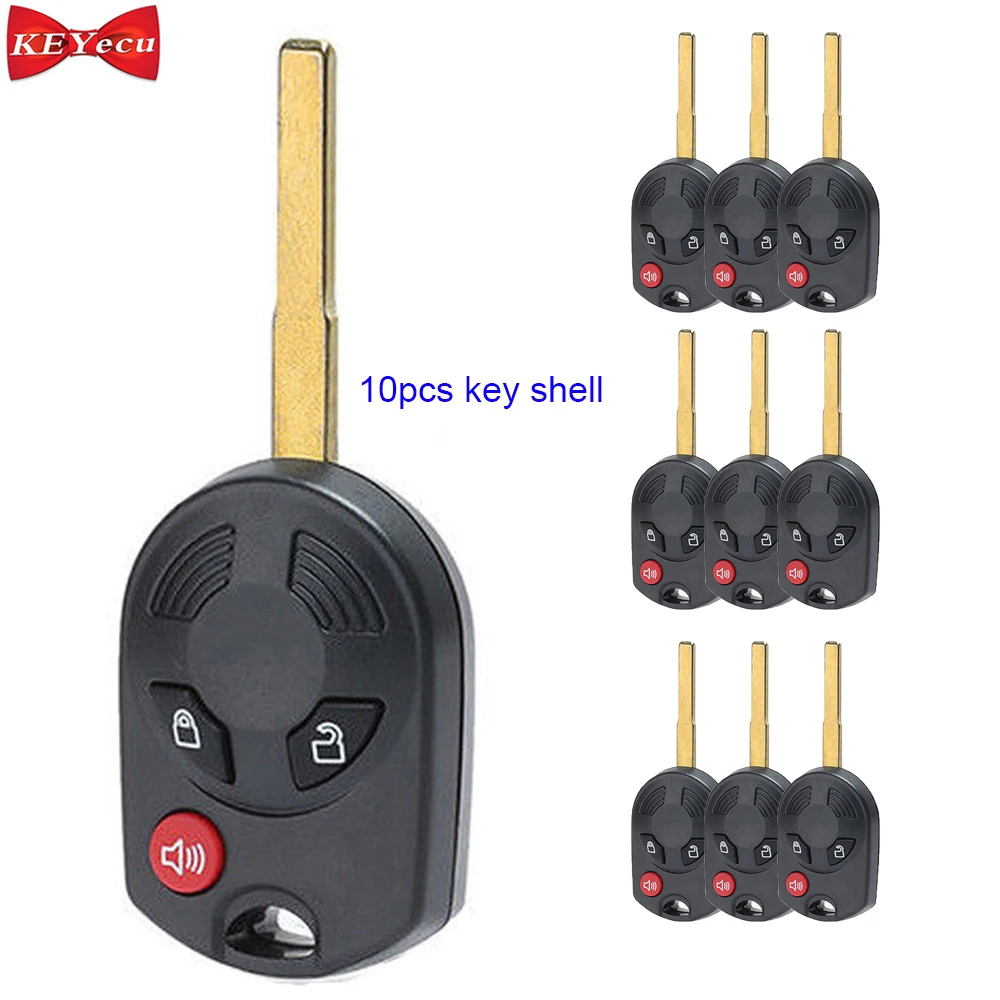 KEYECU 10pcs for Ford Escape Fiesta Transit Connect Remote Car Key Shell Case Fob Cover Housing Cover 3 Button for OUCD6000022
KEYECU 10pcs for Ford Escape Fiesta Transit Connect Remote Car Key Shell Case Fob Cover Housing Cover 3 Button for OUCD6000022