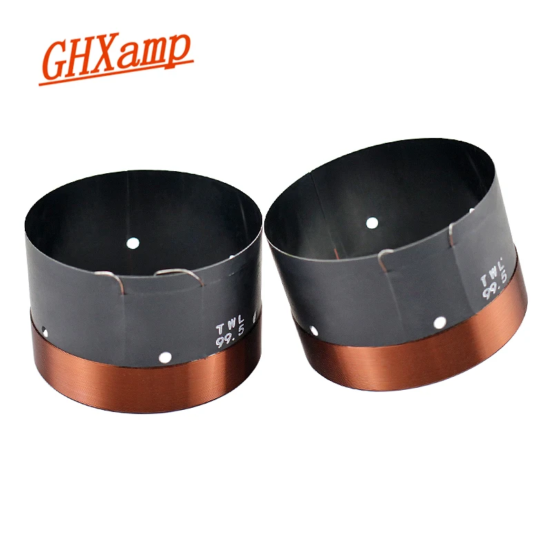 

GHXAMP 99.5MM Bass Voice Coil 100 Core Woofer Speaker Coil 8OHM High Power BASV 2-Layers Round Copper Wire For Audio Parst 2PCS