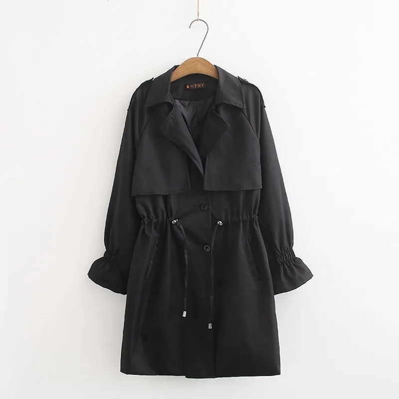 Plus Size Women's Black Jackets Ladies' Long Coats Elastic Waist Officewear Outwear
Plus Size Women's Black Jackets Ladies' Long Coats Elastic Waist Officewear Outwear