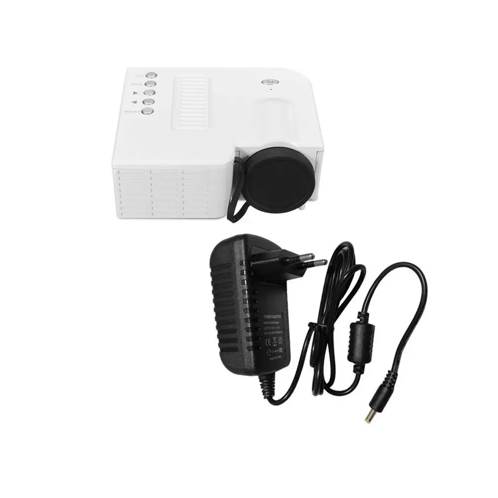

EU Plug Mini Portable LED Projector 1080P Multimedia Family Cinema Home Theater USB TF Card Input Mini Beamer For PC Laptop