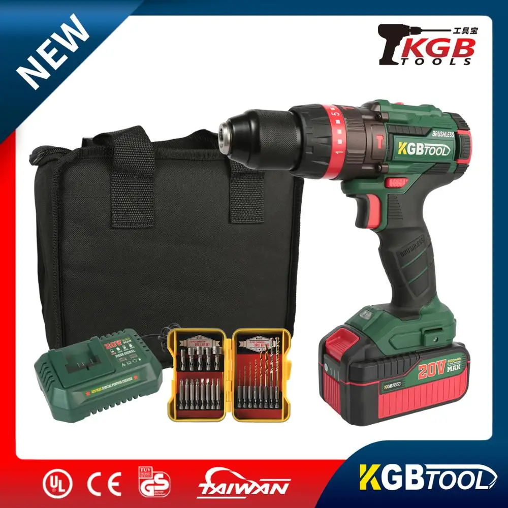 KGB Cordless Brushless Motor Electric torque Drill Impact Drill Wireless screwdriver DC Lithium-Ion Battery 2 speed power tool
KGB Cordless Brushless Motor Electric torque Drill Impact Drill Wireless screwdriver DC Lithium-Ion Battery 2 speed power tool