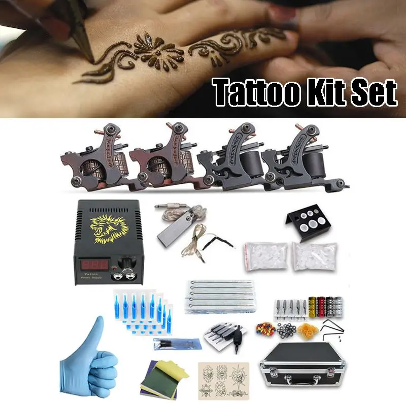Professional 4 Tattoo Machines 4 Colors Coil Set Tattoo Kit Machine with 110-220V Power Supply For Learner PX110018
Professional 4 Tattoo Machines 4 Colors Coil Set Tattoo Kit Machine with 110-220V Power Supply For Learner PX110018