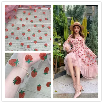 Cute fashion pop dyed strawberry net yarn lace fabric-fashion skirt children's clothing fabric
Cute fashion pop dyed strawberry net yarn lace fabric-fashion skirt children's clothing fabric
