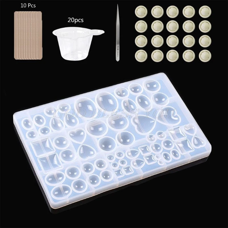 Gem Jewelry Silicone Casting Mold for Resin Epoxy Polymer Clay Earring Making Heart Oval Circle Droplet Square Stirrer Mini Cups
Gem Jewelry Silicone Casting Mold for Resin Epoxy Polymer Clay Earring Making Heart Oval Circle Droplet Square Stirrer Mini Cups