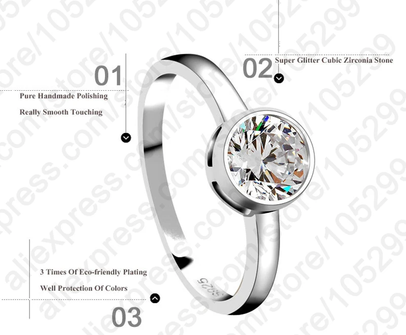 2018-New-High-Quality-925-Sterling-Silver-Jewelry-Charm-Woman-Wedding-AAA-Crystal-CZ-Classic-Ring