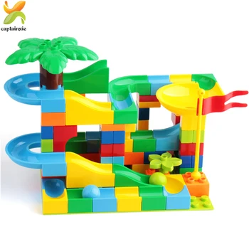 114PCS Slide Marble Race Run Maze Ball Track Building Blocks Plastic Funnel Assemble Brick Duploe Children Toy
114PCS Slide Marble Race Run Maze Ball Track Building Blocks Plastic Funnel Assemble Brick Duploe Children Toy