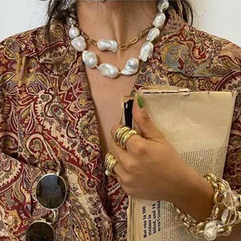 KMVEXO 2Pcs/Set Baroque Irregular Simulated Pearl Statement Necklace 2020 Summer Vacation elegant Pearl Choker Jewelry for Women
KMVEXO 2Pcs/Set Baroque Irregular Simulated Pearl Statement Necklace 2020 Summer Vacation elegant Pearl Choker Jewelry for Women