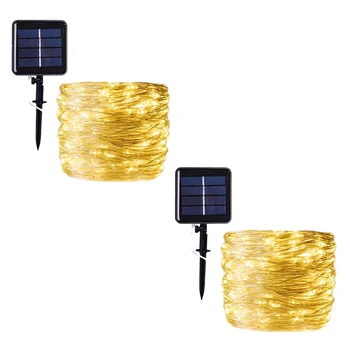 2 Pcs Solar String Lights Outdoor 100 LED Waterproof Fairy String Decorative Copper Wire Lights for Wedding Patio Bedroom
2 Pcs Solar String Lights Outdoor 100 LED Waterproof Fairy String Decorative Copper Wire Lights for Wedding Patio Bedroom