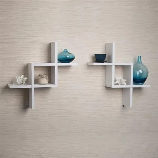 Set of 2 Reversed Criss Cross Wall Shelf Mounted Floating Display Solid Shelf Bookshelf Flower Pot Display Rack Ledge Storage
Set of 2 Reversed Criss Cross Wall Shelf Mounted Floating Display Solid Shelf Bookshelf Flower Pot Display Rack Ledge Storage