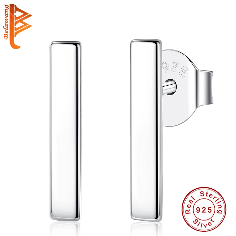 BELAWANG New Simple 925 Sterling Silver Bar Earrings for Women Geometric Long Square Stud Earring Jewelry Gifts
BELAWANG New Simple 925 Sterling Silver Bar Earrings for Women Geometric Long Square Stud Earring Jewelry Gifts