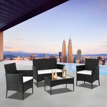 4 IN 1 Garden Patio Furniture Set 2PCS Arm Chairs Love Seat Tempered Glass Coffee Table Outdoor Rattan Sofa USA Fast Shipping
4 IN 1 Garden Patio Furniture Set 2PCS Arm Chairs Love Seat Tempered Glass Coffee Table Outdoor Rattan Sofa USA Fast Shipping
