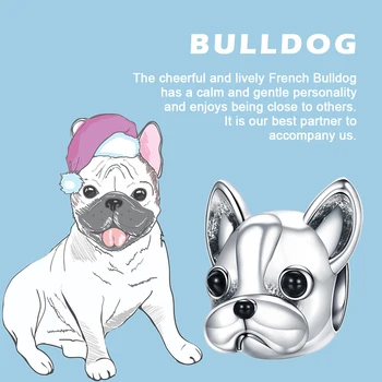 XiaoJing 925 Sterling Silver Loyal Partners French BULLDOG Doggy Animal Beads fit Pandora Women Charm Bracelets Dog DIY Jewelry
XiaoJing 925 Sterling Silver Loyal Partners French BULLDOG Doggy Animal Beads fit Pandora Women Charm Bracelets Dog DIY Jewelry