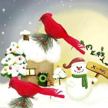 10pcs Red Realistic Cute Cardinal Clip On Christmas Tree Decoration Feathers Artificial Birds With Tree Branch Home DIY Ornament
10pcs Red Realistic Cute Cardinal Clip On Christmas Tree Decoration Feathers Artificial Birds With Tree Branch Home DIY Ornament