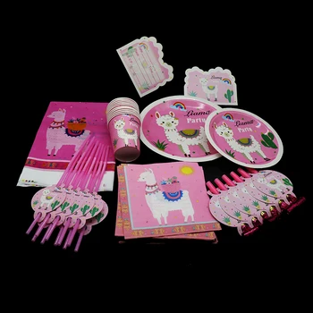 83pcs/lot Lama theme disposable party tableware sets Lama disposable plates cups straws Alpaca disposable tableware set 
83pcs/lot Lama theme disposable party tableware sets Lama disposable plates cups straws Alpaca disposable tableware set