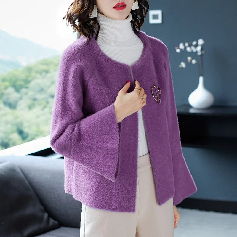 Women Mink Cashmere Cardigan 2019 New Spring Women O-Neck Knitted Cardigan Female Sweater Coat Jacket Ladies Outwear Waist Coat
Women Mink Cashmere Cardigan 2019 New Spring Women O-Neck Knitted Cardigan Female Sweater Coat Jacket Ladies Outwear Waist Coat