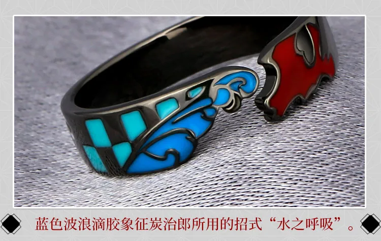 Anime Demon Slayer: Kimetsu no Yaiba Kamado Tanjirou 925 Sterling Silver Finger Ring Adjustable Jewelry Cosplay Xmas Gift Anime Demon Slayer: Kimetsu no Yaiba Kamado Tanjirou 925 Sterling Silver Finger Ring Adjustable Jewelry Cosplay Xmas Gift