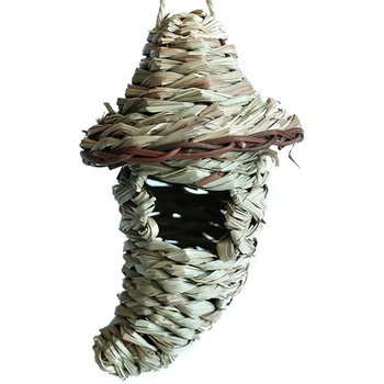 Handmade Straw Pepper-Shaped Bird Nest Outdoor Simulation Bird House Hand-Woven Bird House Bird Nest Crafts Decor
Handmade Straw Pepper-Shaped Bird Nest Outdoor Simulation Bird House Hand-Woven Bird House Bird Nest Crafts Decor