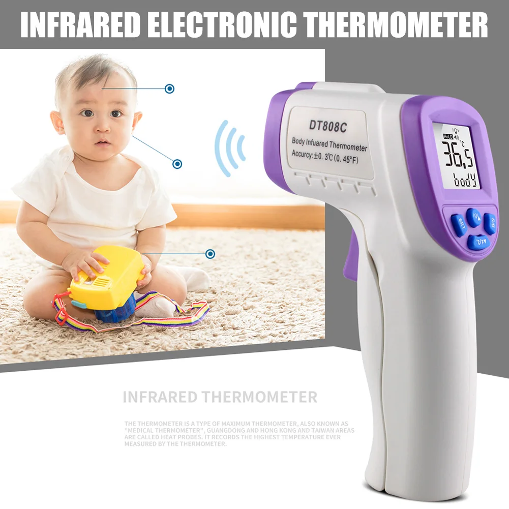 Spot Muti-fuction Baby/Adult Digital Non-contact Infrared Thermometer Handheld Digital Thermometers Forehead Temperature Meter
Spot Muti-fuction Baby/Adult Digital Non-contact Infrared Thermometer Handheld Digital Thermometers Forehead Temperature Meter